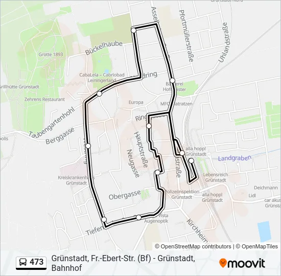 473 Bus Line Map