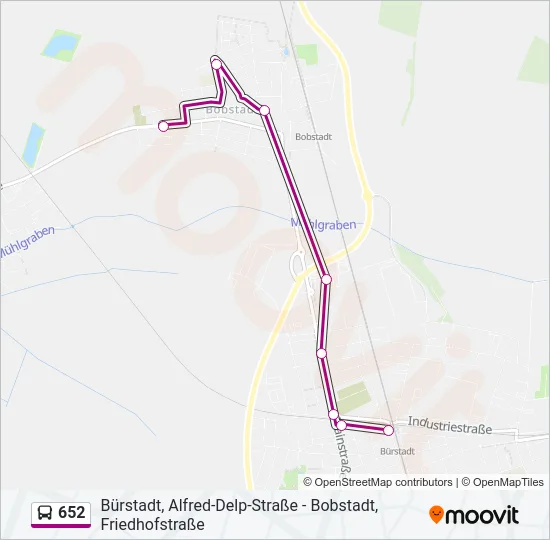 652 Bus Line Map