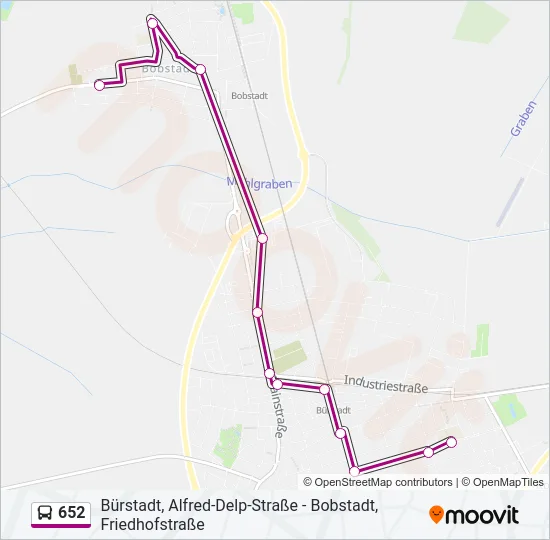 652 Bus Line Map