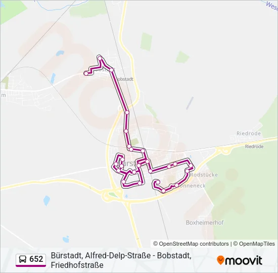 652 Bus Line Map