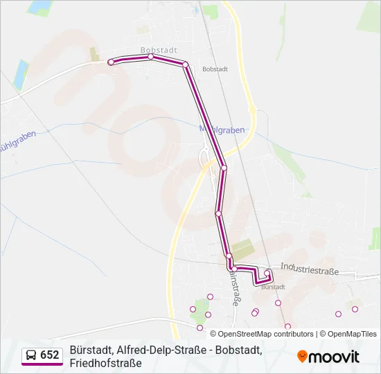 652 Bus Line Map