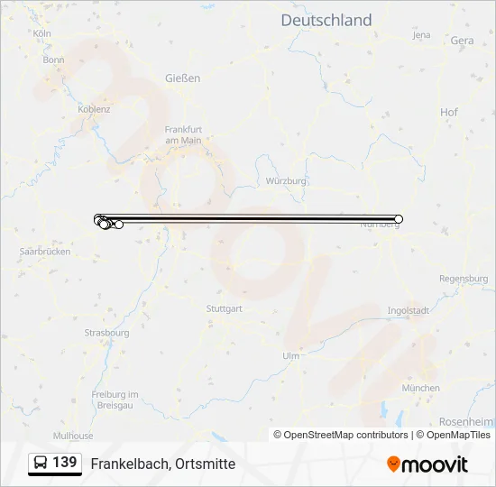 Автобус 139: карта маршрута