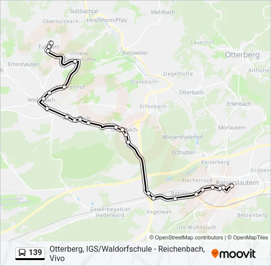 139 Bus Line Map