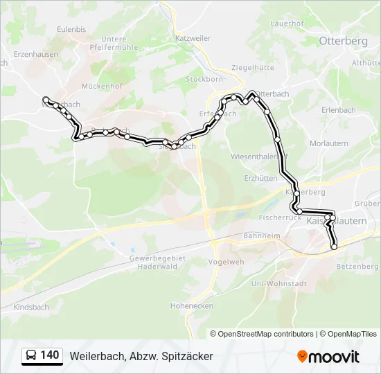 140 Bus Line Map