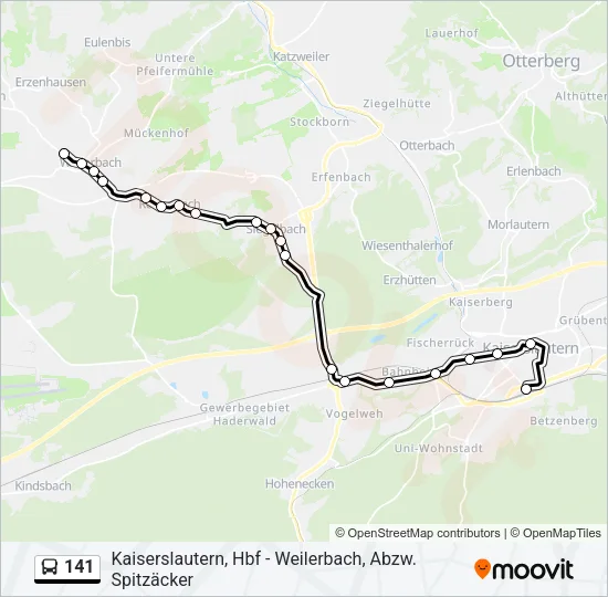 141 Bus Line Map
