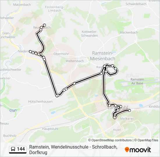 Автобус 144: карта маршрута