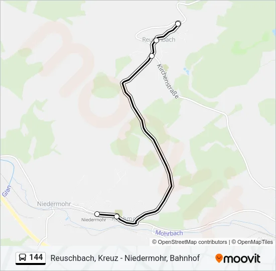 Автобус 144: карта маршрута