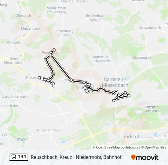 Автобус 144: карта маршрута