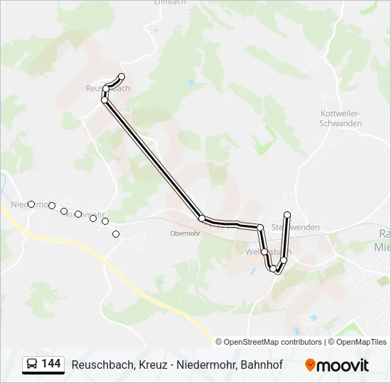 Автобус 144: карта маршрута