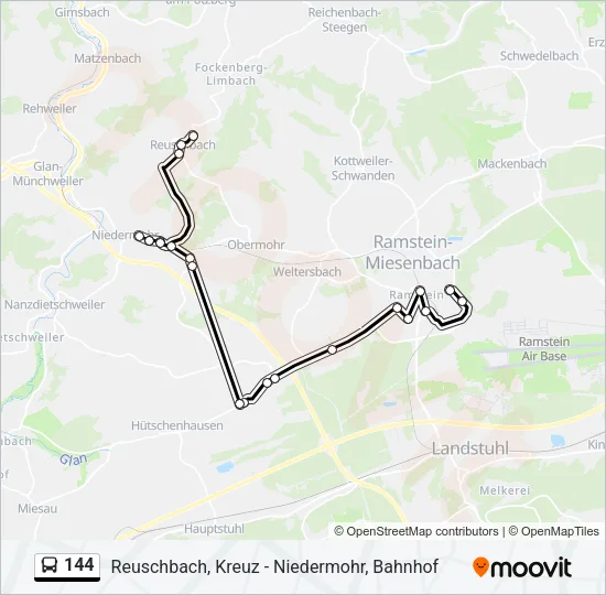 Автобус 144: карта маршрута