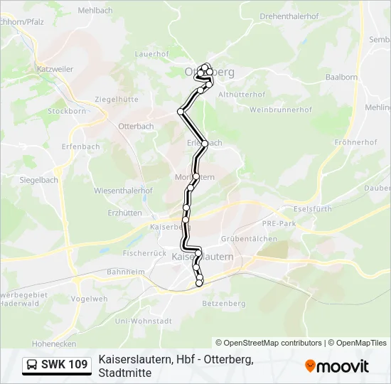 SWK 109 Bus Line Map
