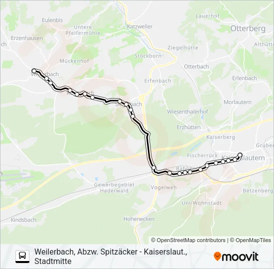 SWK N1 / 121 Bus Line Map