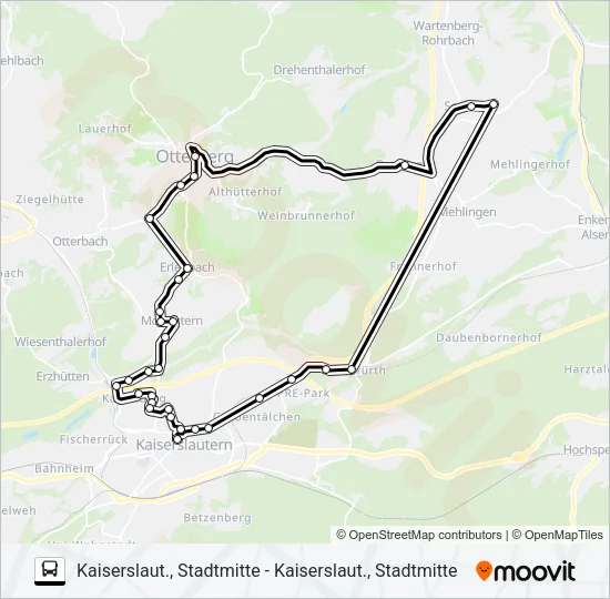 SWK N12 / 128 Bus Line Map