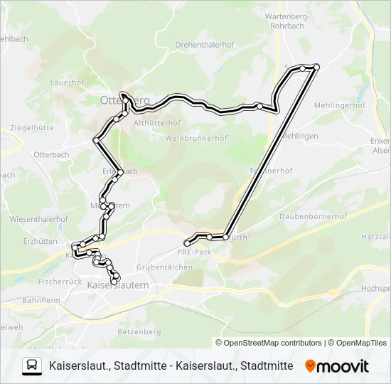 SWK N12 / 128 Bus Line Map