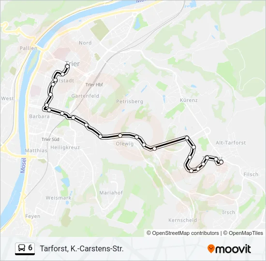 6 Bus Line Map