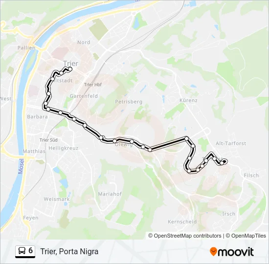 6 Bus Line Map