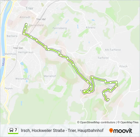 7 Bus Line Map