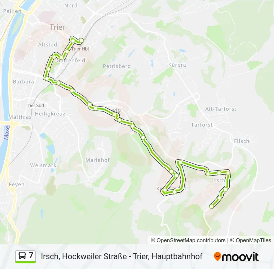 7 Bus Line Map