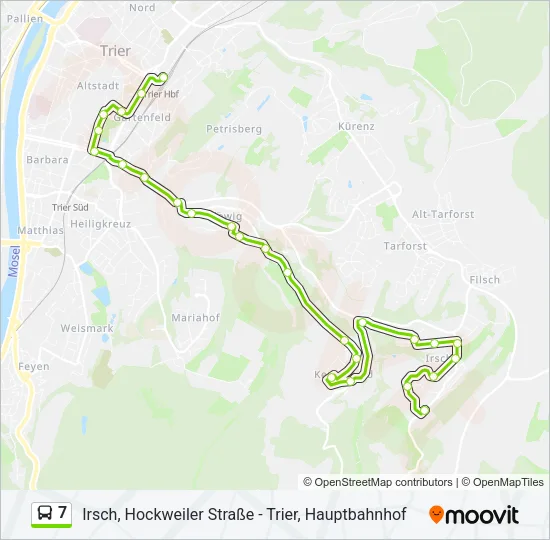 7 Bus Line Map