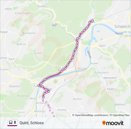 8 Bus Line Map
