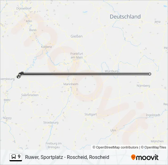 9 Bus Line Map