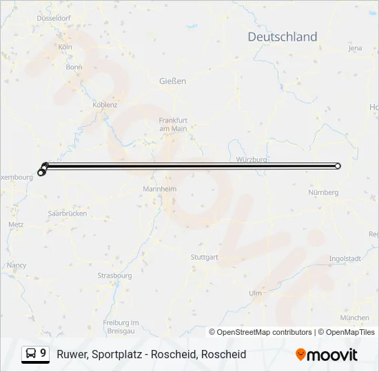 9 Bus Line Map