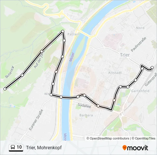 10 Bus Line Map
