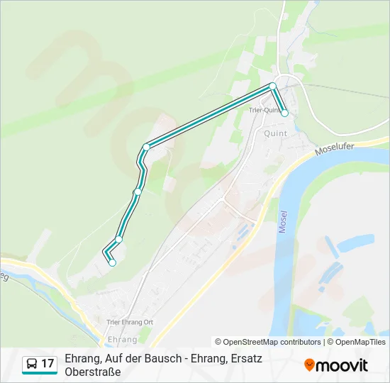 Автобус 17: карта маршрута