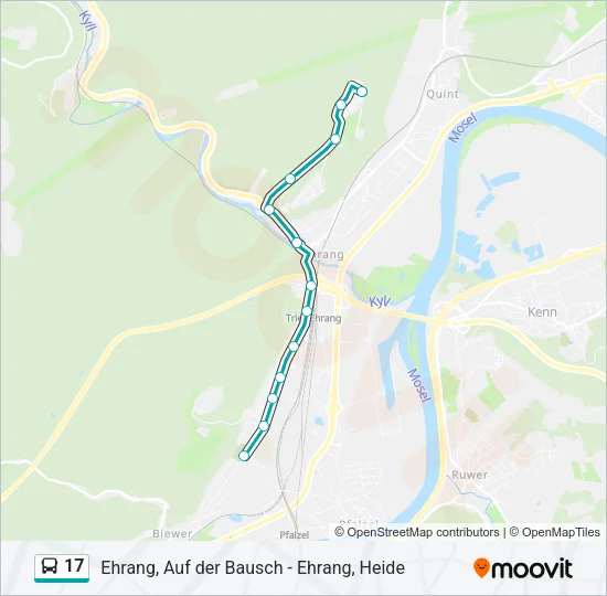 17 Bus Line Map