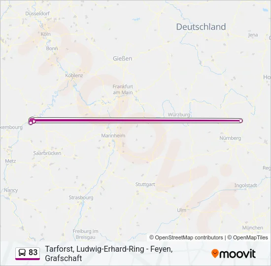 83 Bus Line Map