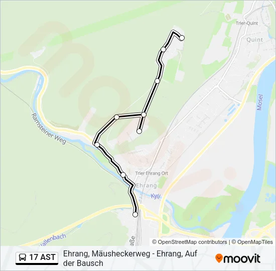 17 AST Bus Line Map