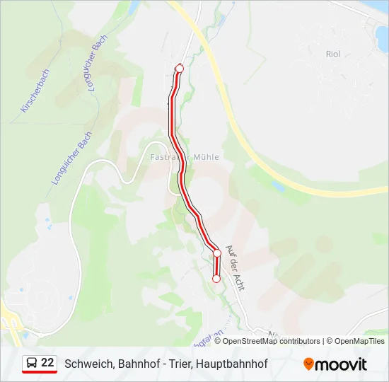 22 Bus Line Map