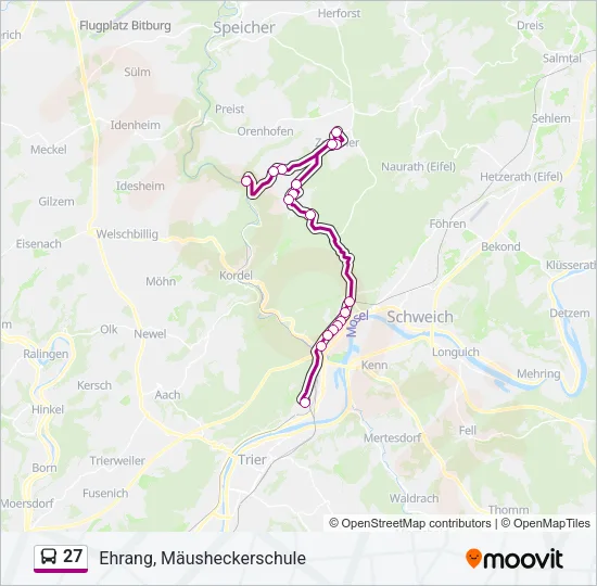27 Bus Line Map
