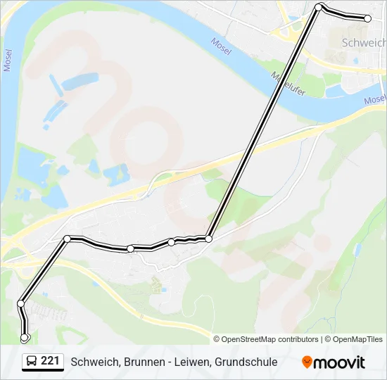 221 Bus Line Map