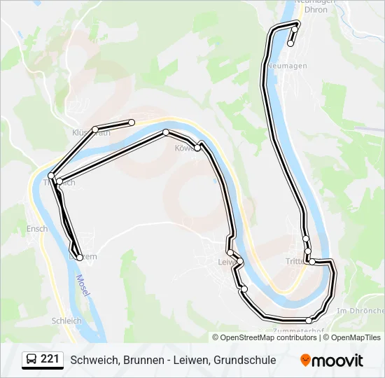 221 Bus Line Map