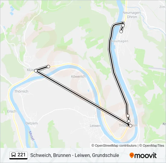 221 Bus Line Map