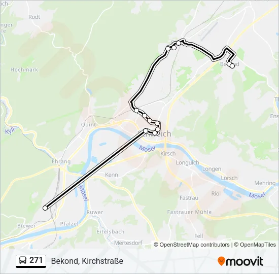 271 Bus Line Map