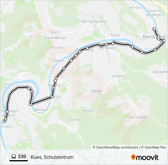 330 Bus Line Map