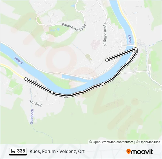 335 Bus Line Map