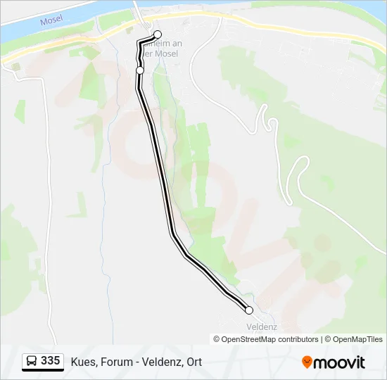 335 Bus Line Map