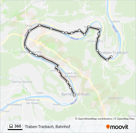 360 Bus Line Map