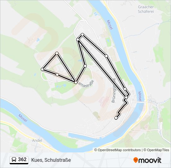 362 Route: Schedules, Stops & Maps - Kues, Schulstraße (Updated)