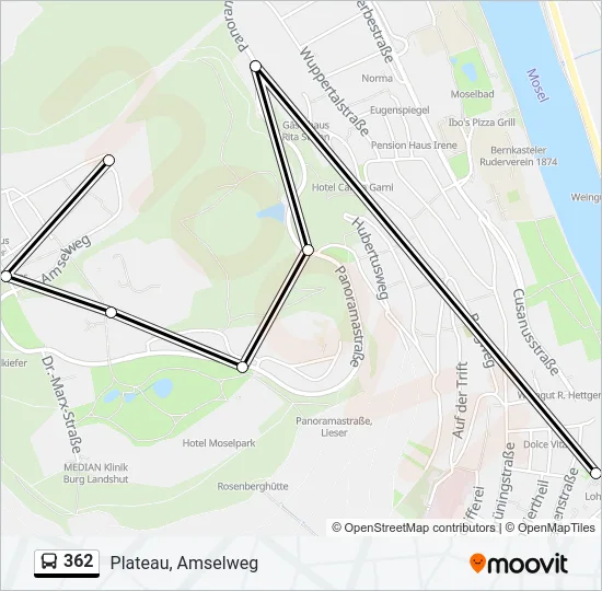 362 Bus Line Map