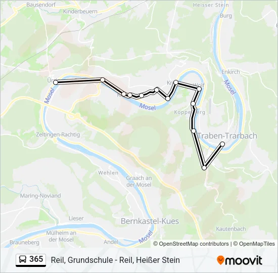 365 Bus Line Map