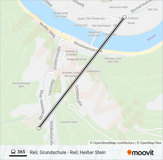 365 Bus Line Map