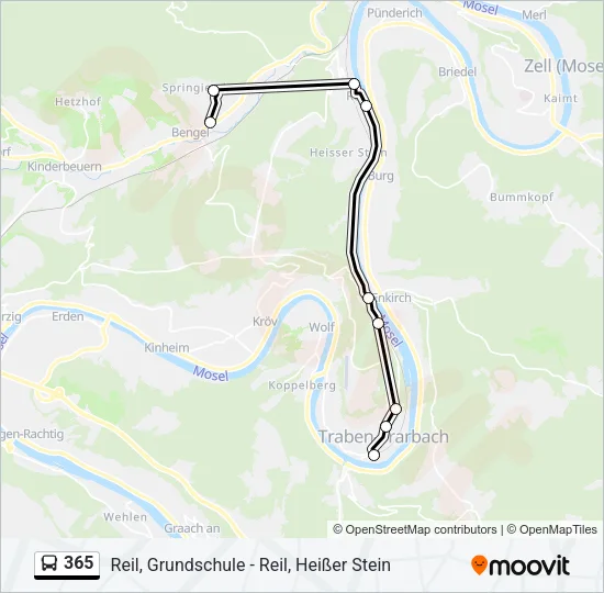 365 Bus Line Map