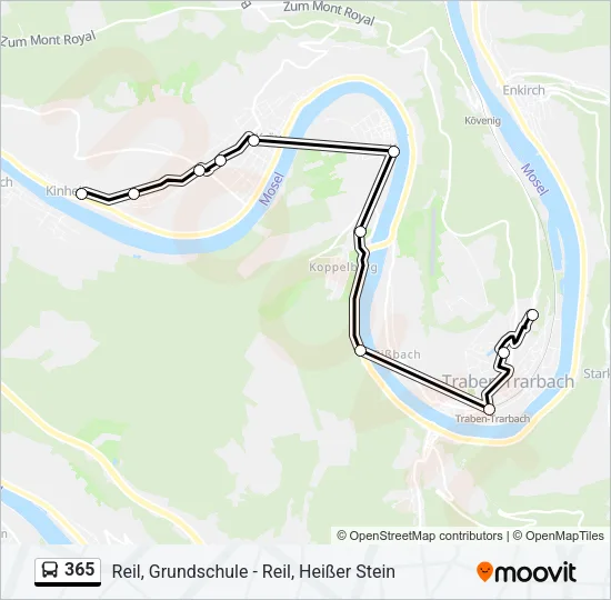 365 Bus Line Map