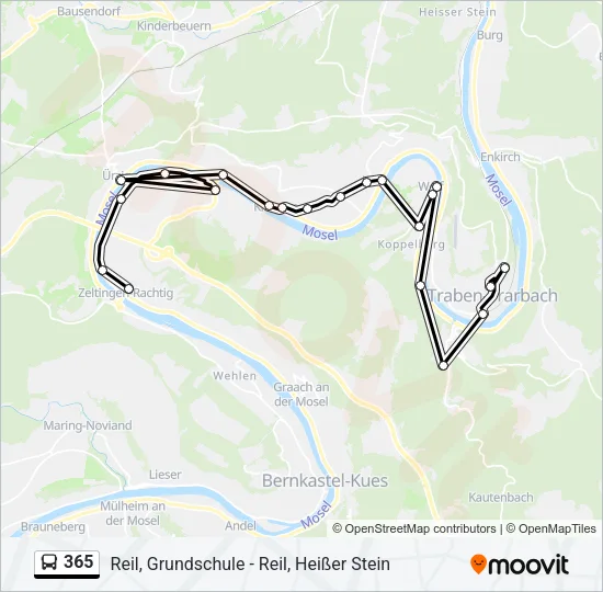 365 Bus Line Map