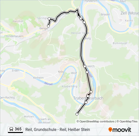 365 Bus Line Map