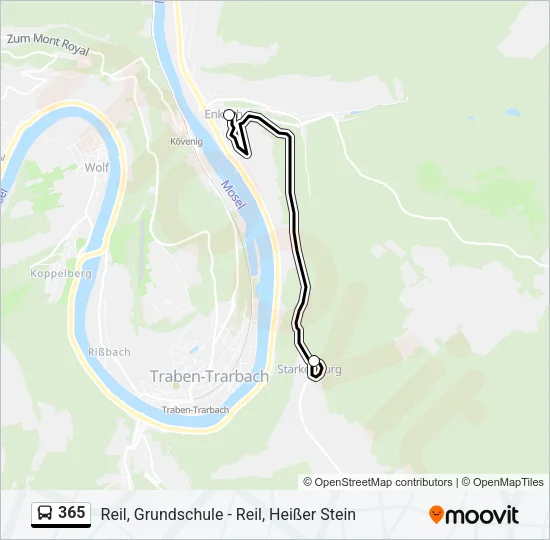 365 Bus Line Map